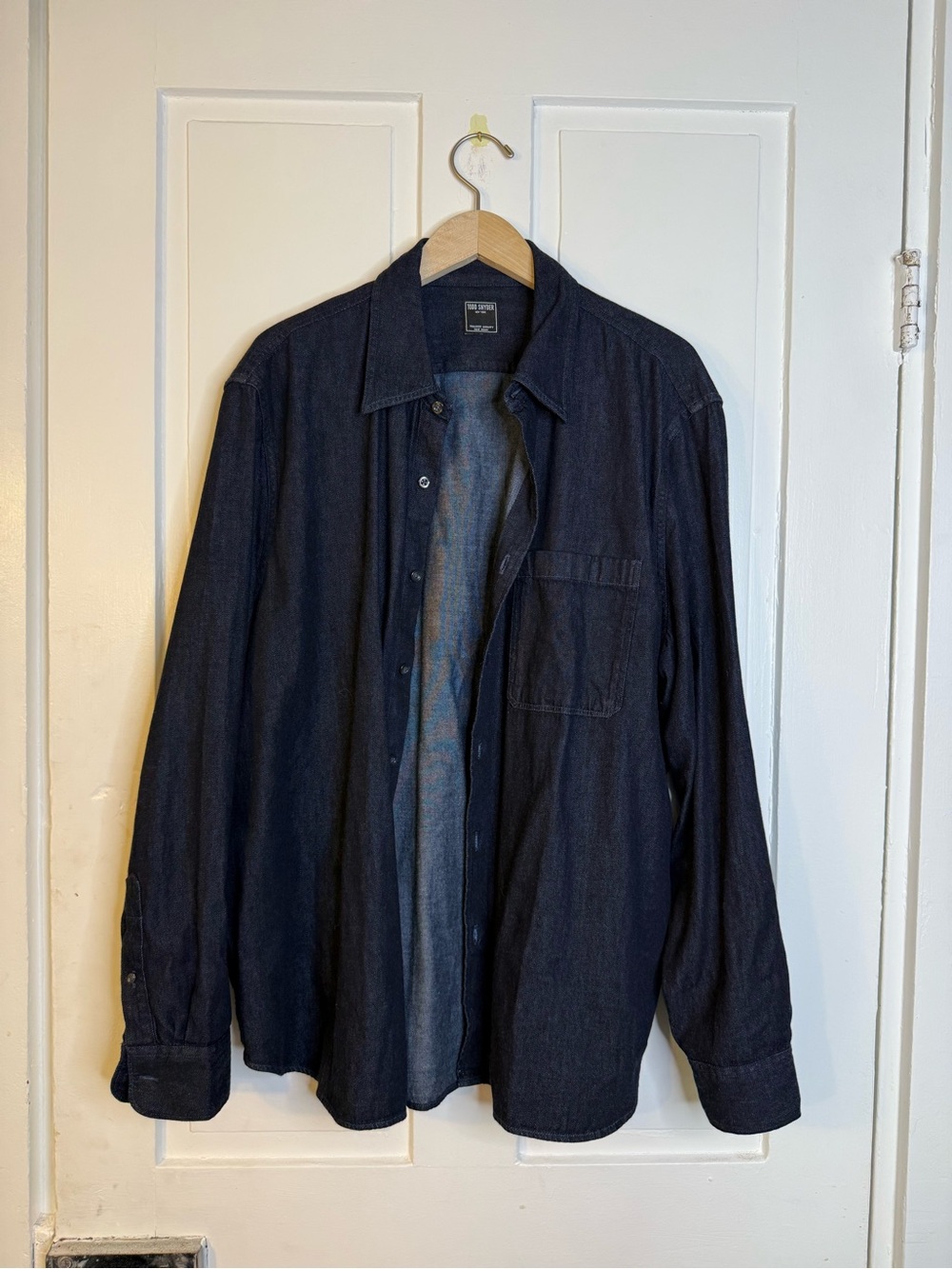 Todd Snyder Denim Big Shirt in Indigo Navy Blue